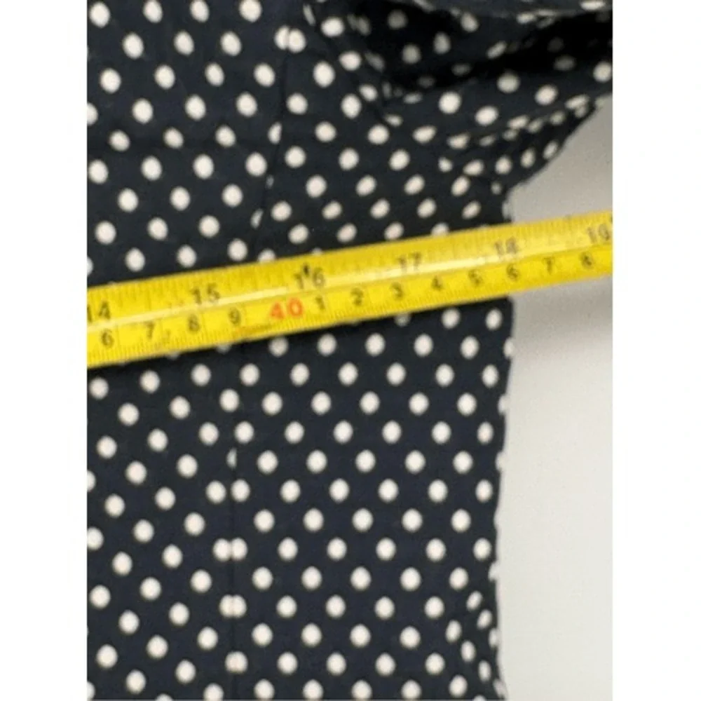 Ann Taylor Blazer Suit Jacket Polka Dot Women Size 6 Navy Blue‎ White
